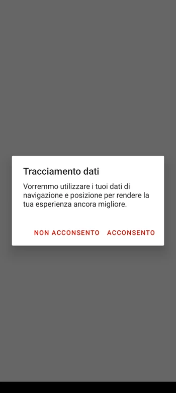 Installazione app Edenred - gestione del consenso informato