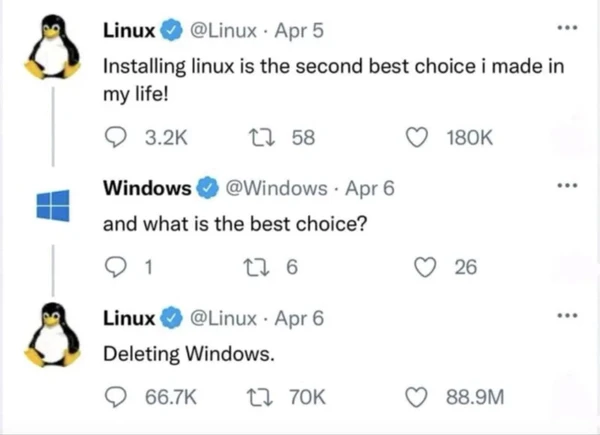 Meme Linux Microsoft